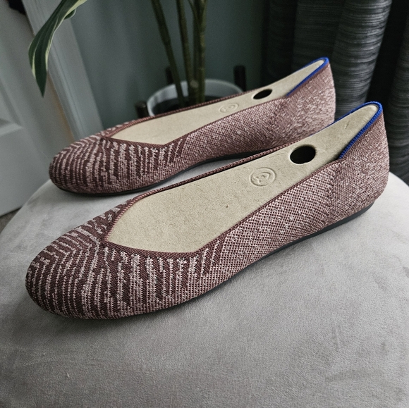 Rothy's Pink and Mauve Metallic Striped flats - Picture 3 of 10